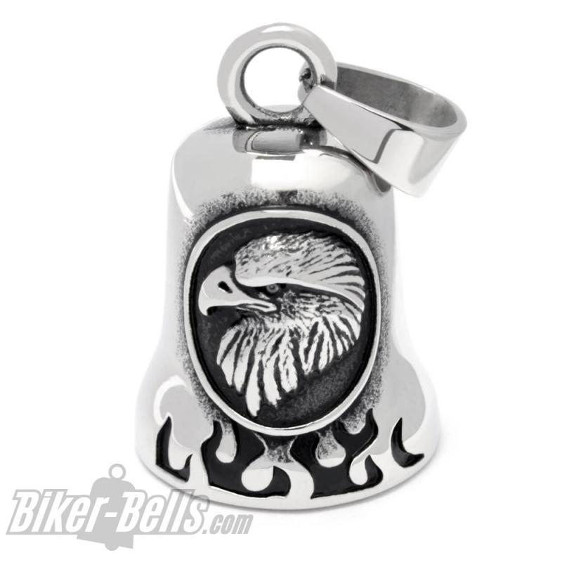 Edelstahl Biker-Bell mit Adlerkopf Eagle Ride Bell Motorradfahrer Glocke Geschenk